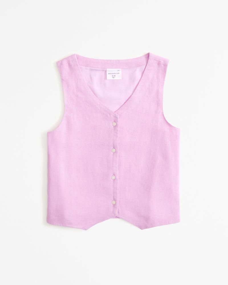 Abercrombie colete de mistura de linho