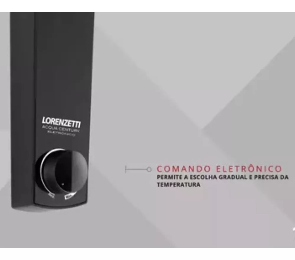 Chuveiro Ducha Eletrônico Acqua Century Lorenzetti Cor Preto Potência 7500 W 220v