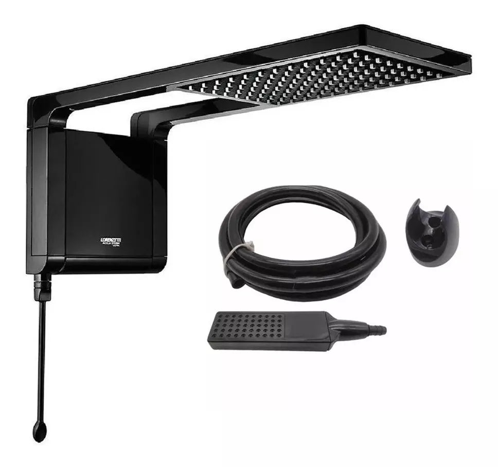 Chuveiro Elétrico de Parede Lorenzetti Acqua Ultra Storm Preto 7800W 220V