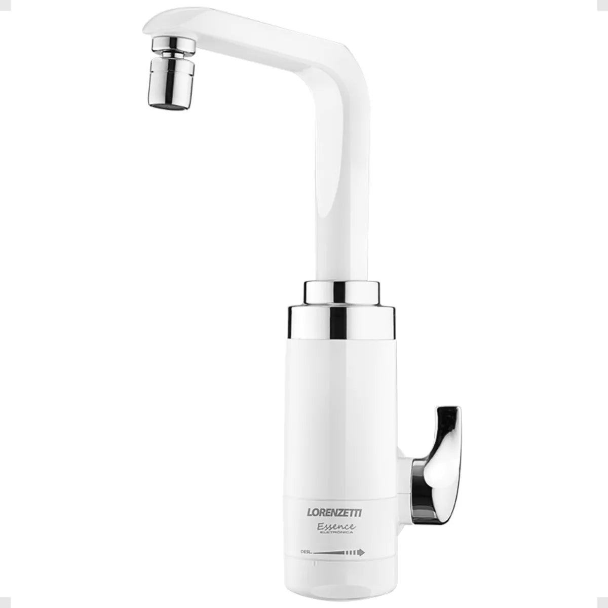 Torneira Elétrica Essence Parede 127V 4600W Branco/Cromado Lorenzetti