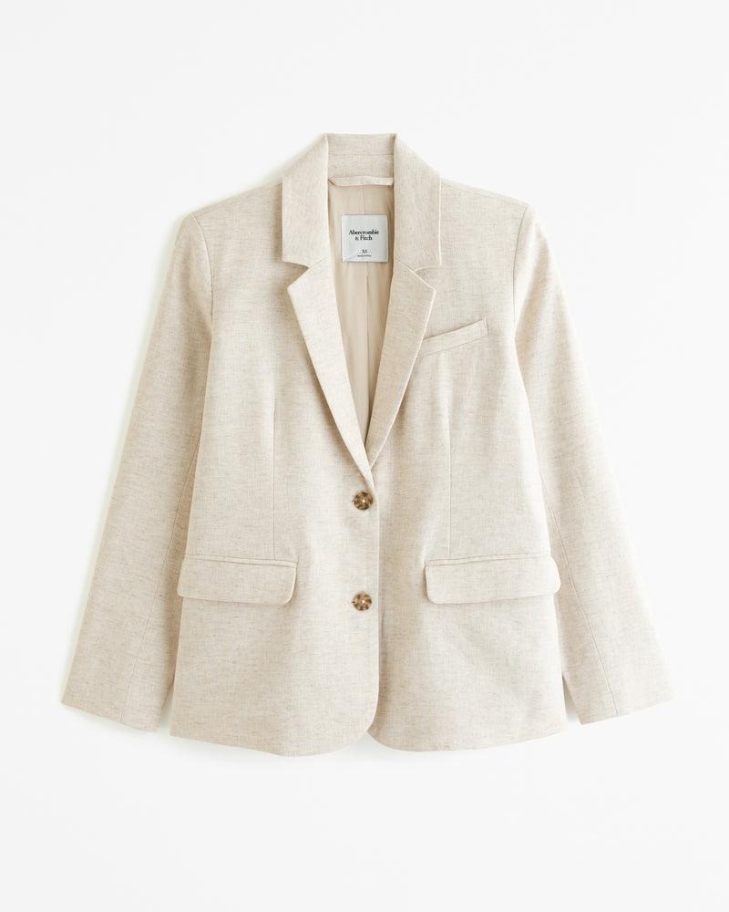 Abercrombie & Fitch Blazer Mistura de Linho