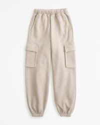 Abercrombie & Fitch Calça de moletom Essential Oversized Cargo Sunday