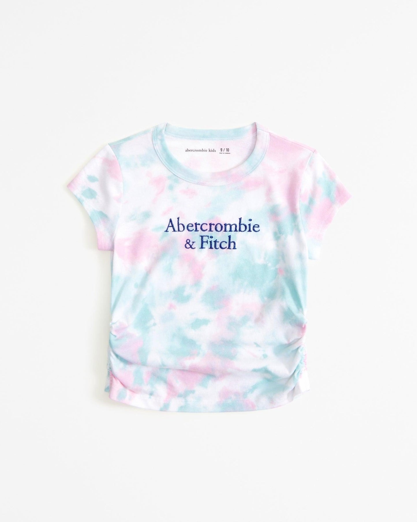 Abercrombie & Fitch camiseta estampada com logo e franzido lateral