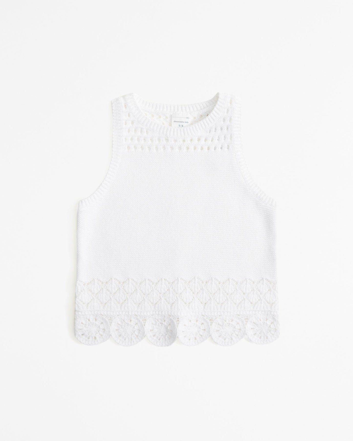 Abercrombie regata cutwork estilo crochê com padrão