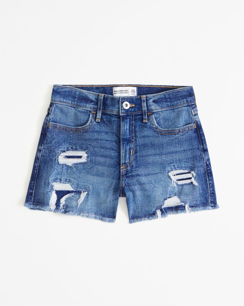 Abercrombie shorts relaxados de cintura alta