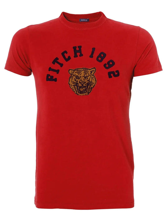 Camiseta Masculina Fitch 1892 Tiger Patch Vermelha