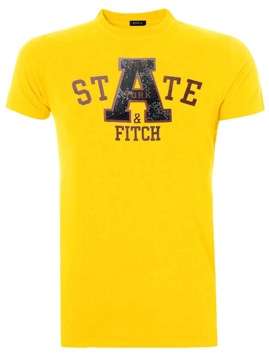 Camiseta Masculina Muscle A State New York Amarela