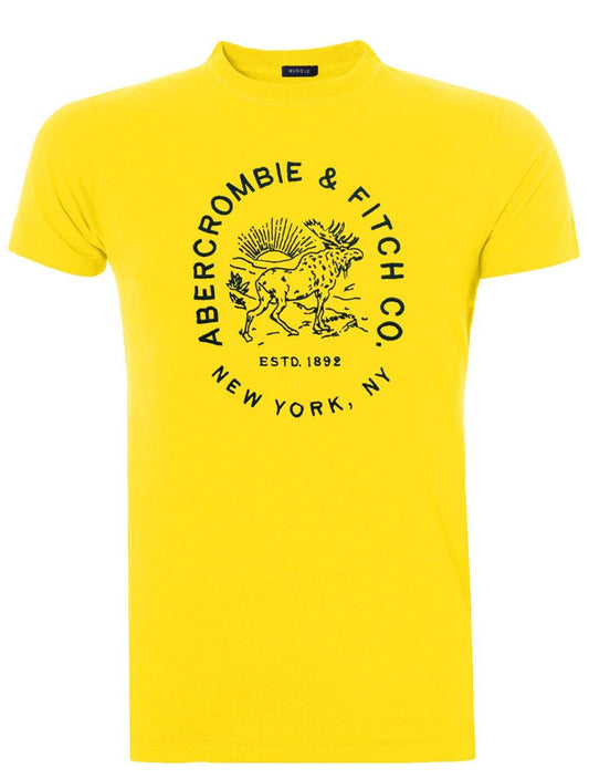 Camiseta Masculina Muscle Moose Scenery Estd.1892 Amarela