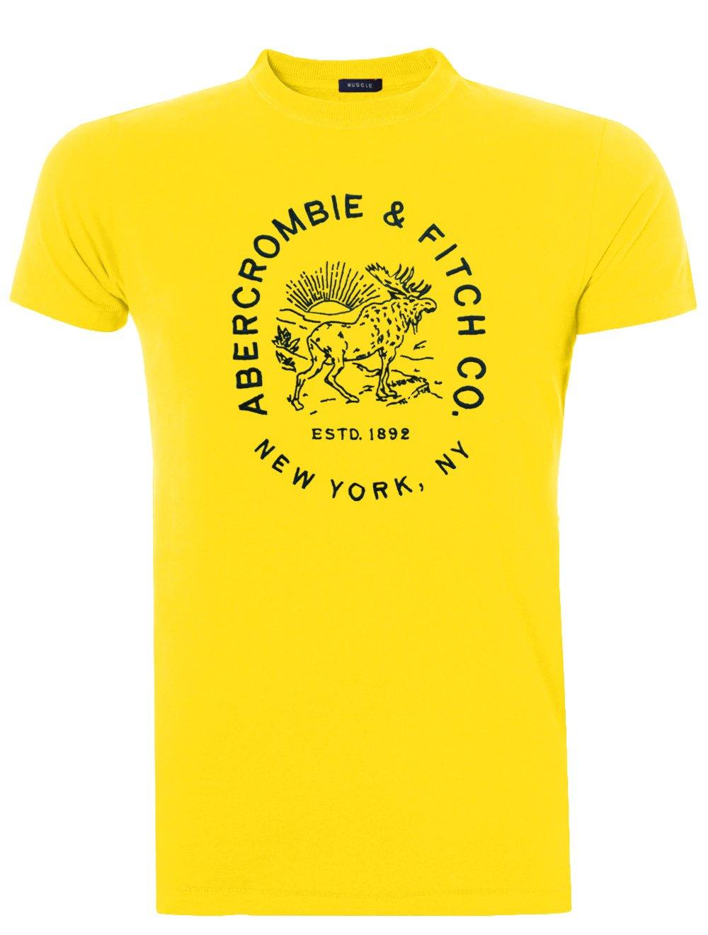 Camiseta Masculina Muscle Moose Scenery Estd.1892 Amarela