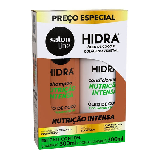 Kit Shampoo e Condicionador Hidra Óleo de Coco Salon Line 300ml