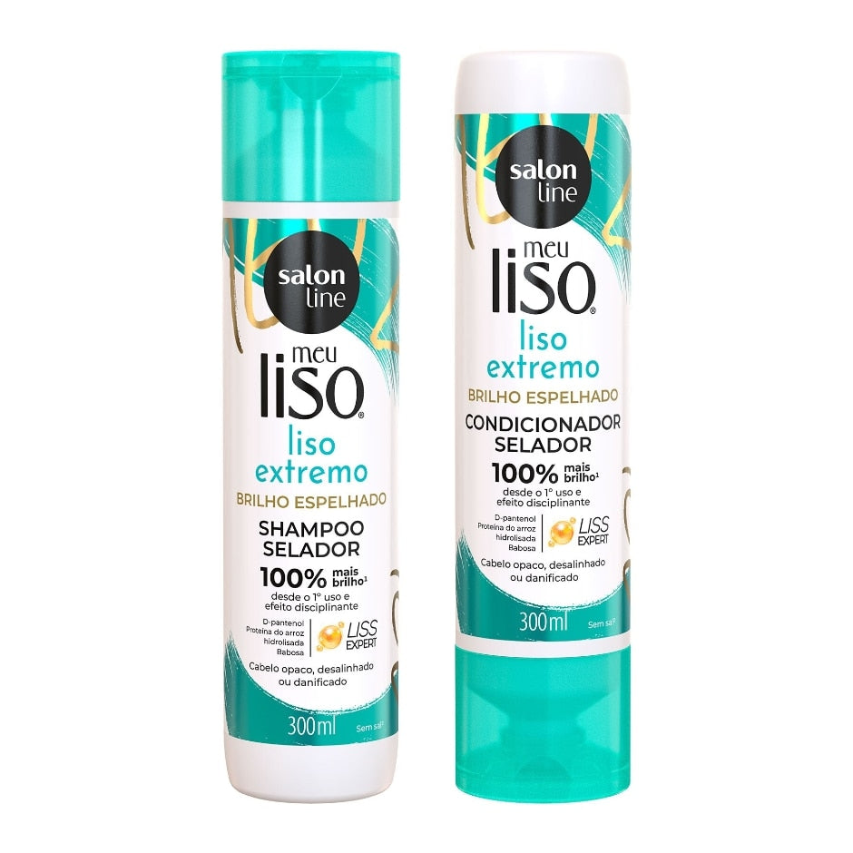 Kit Shampoo e Condicionador Meu Liso Extremo Salon Line