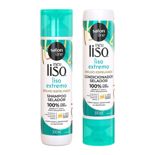 Kit Shampoo e Condicionador Meu Liso Extremo Salon Line