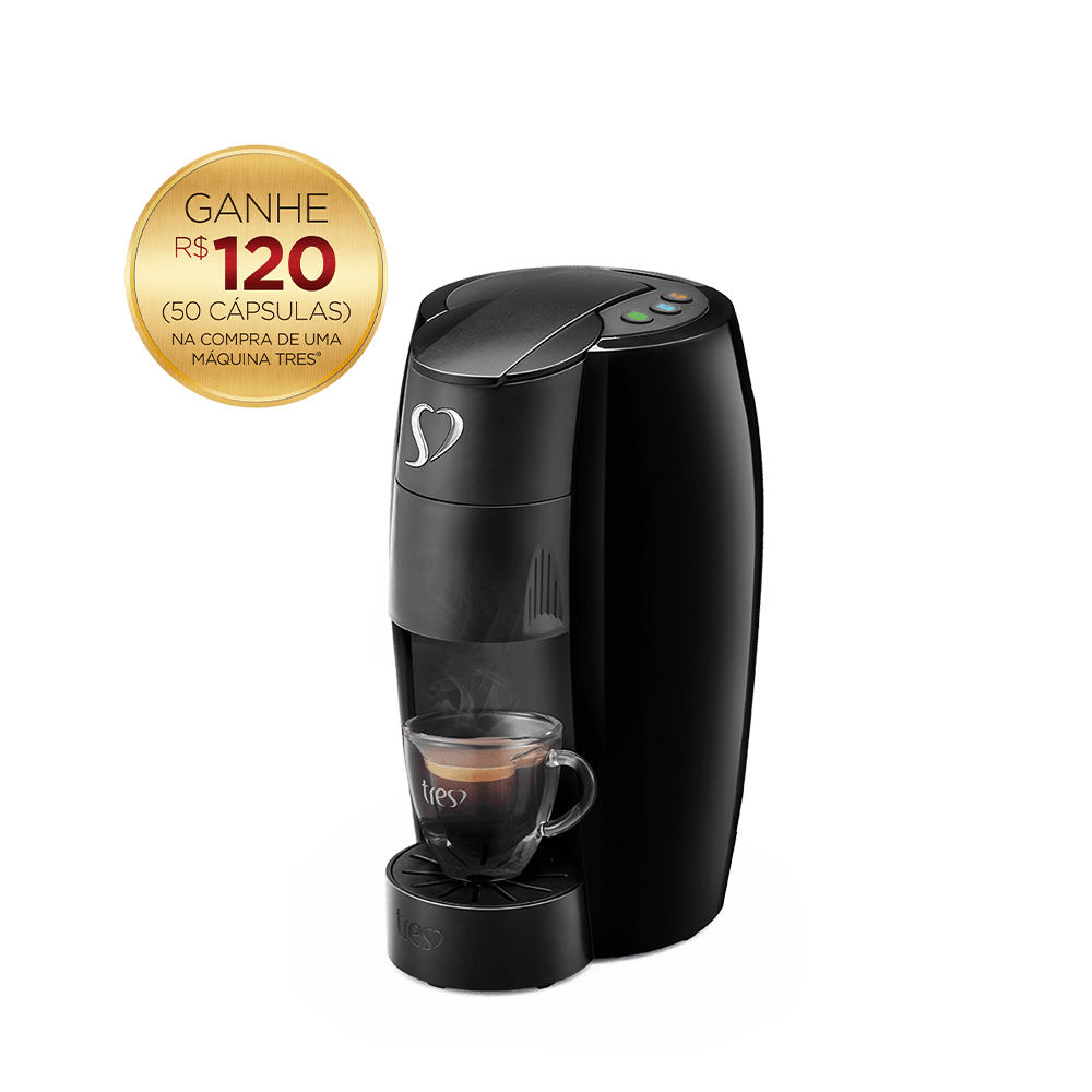 Cafeteira Espresso LOV Preta Automática – 3 Corações