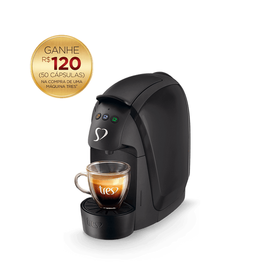 Cafeteira Espresso Luna + 120 Cápsulas – TRES 3 Corações