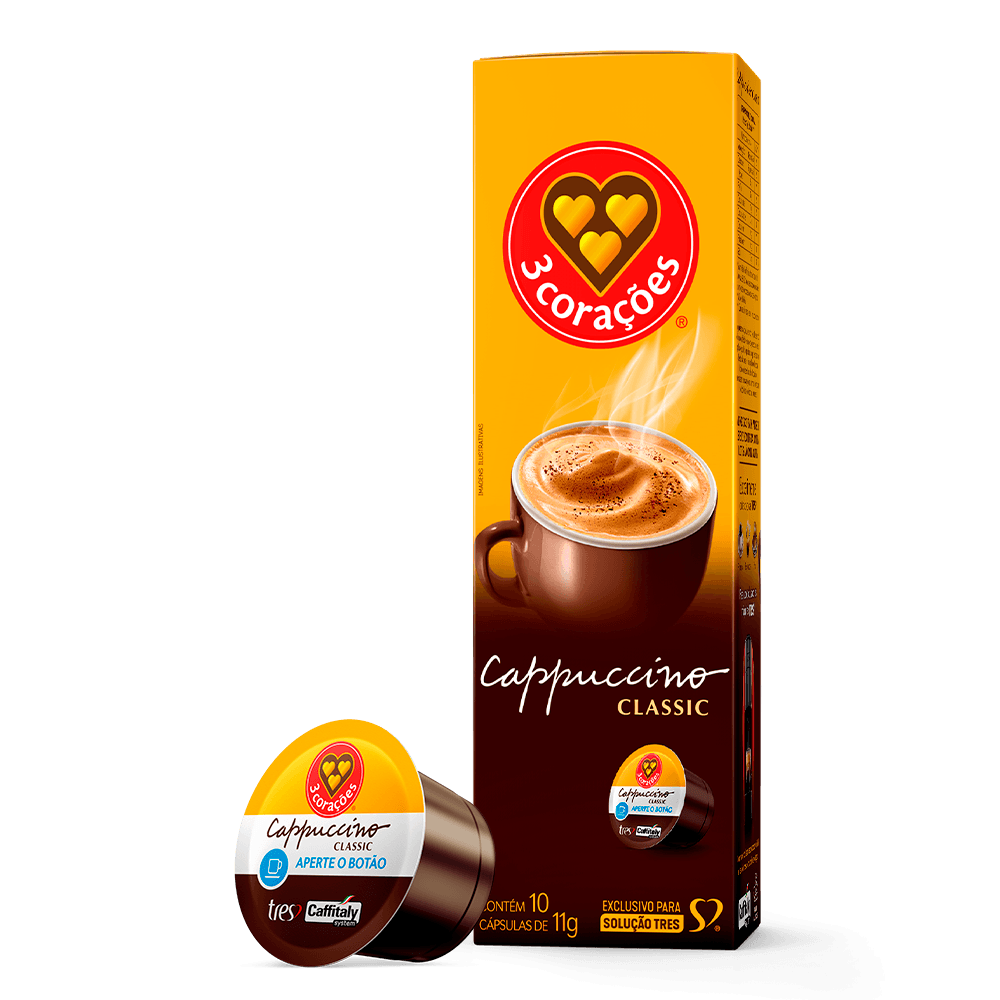 Kit Cappuccino Lovers 60 Cápsulas TRES 3 Corações