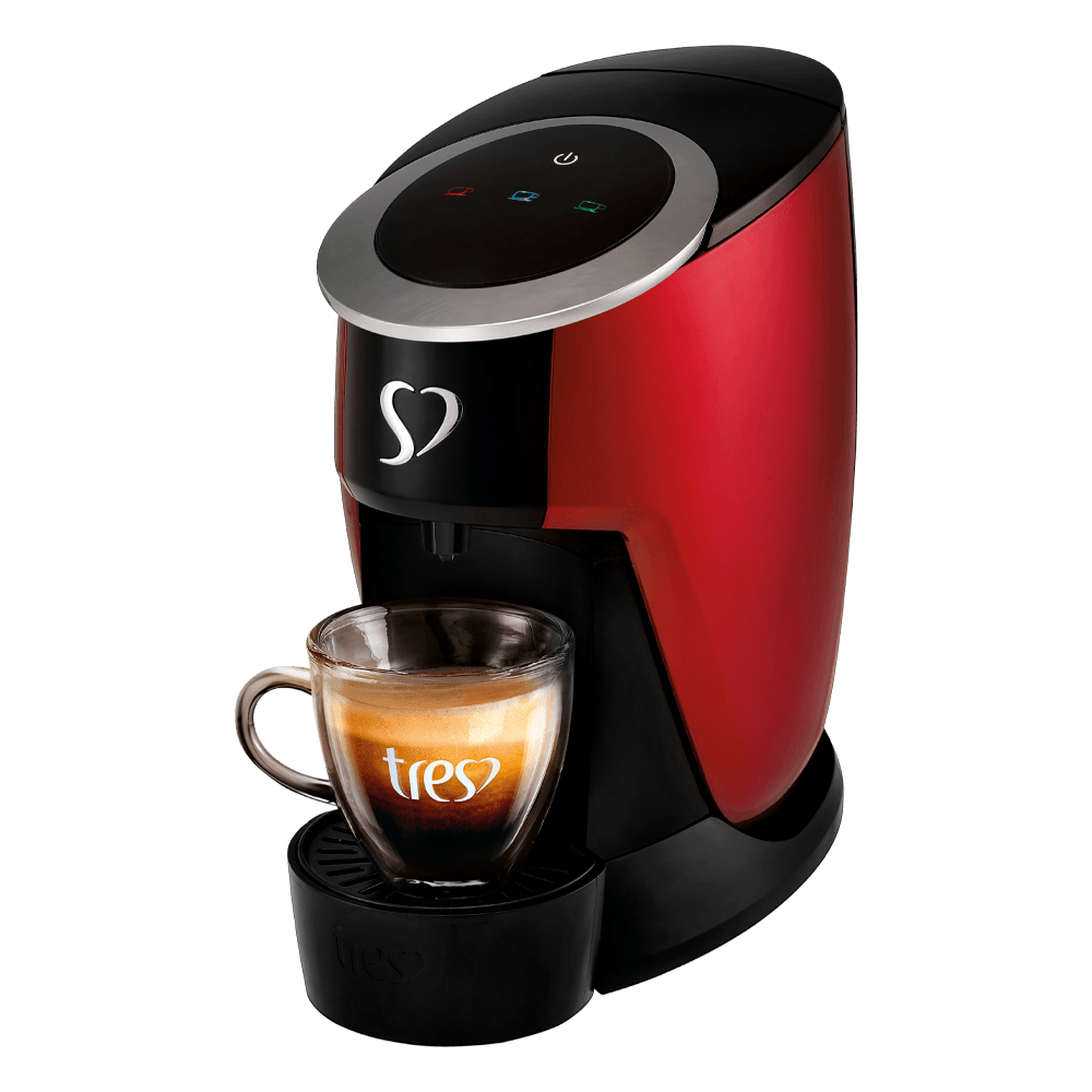 Cafeteira Espresso Touch Vermelha Automática + 120 Cápsulas